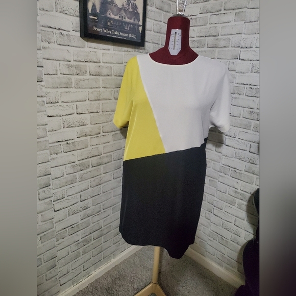 DKNY Color Block Dress Multicolor Size L - Picture 1 of 6